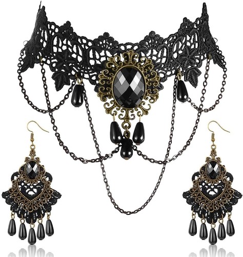 Gothic halskette choker spitze - halskette,