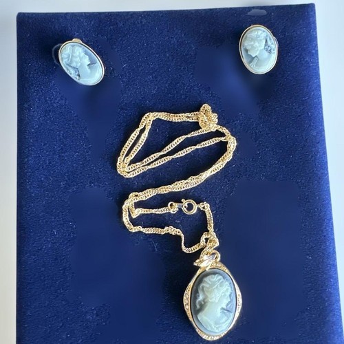 Vintage kamee halskette - kamee, &