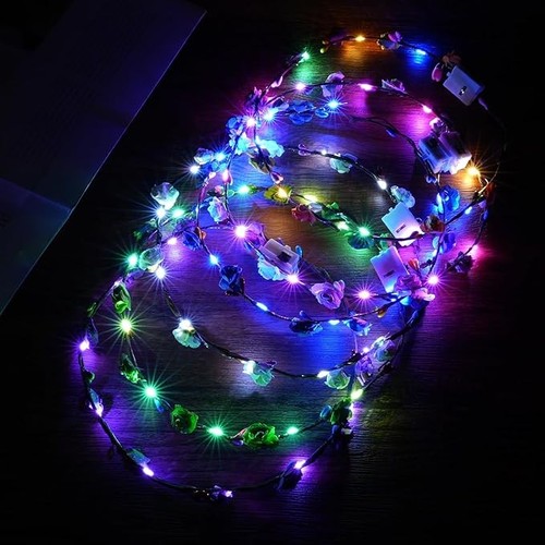 Led blumenkranz stirnband 6pcs - led,