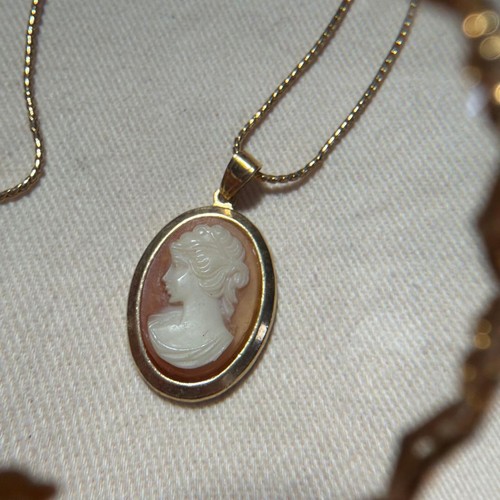 Kamee halskette gold antik - kamee,