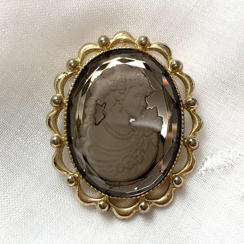 Vintage kamee muschel gold - vintage,