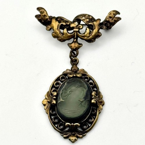 Vintage kamee brosche dame - vintage,