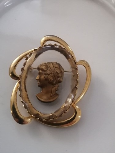 Vintage goldfarbene kamee - vintage,