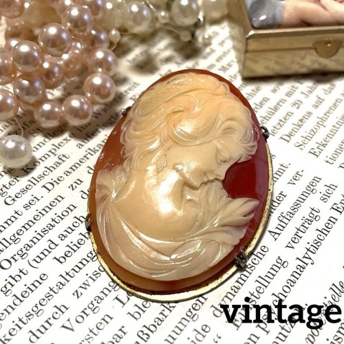 Vintage kamee stil halskette - kamee,