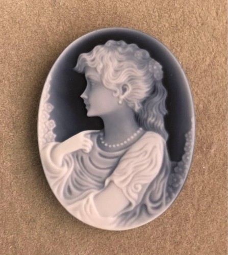 Kamee dame stein brosche - kamee,