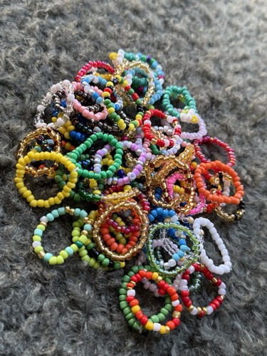 Perlenringe handmade 7er - perlenringe,