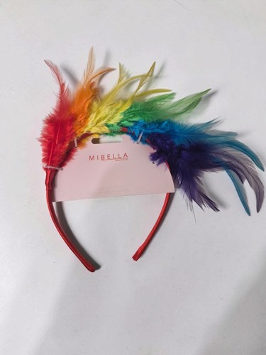 Feder haarreif regenbogen bunt - feder,