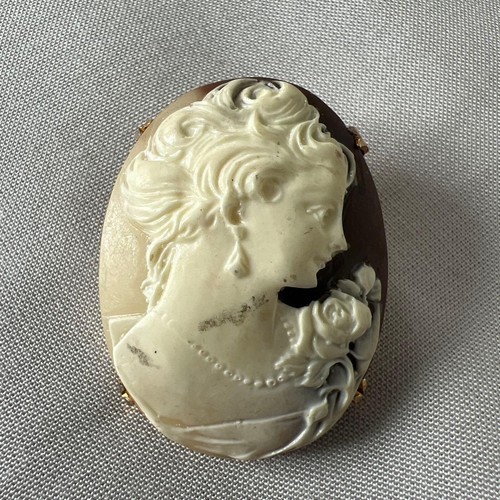 Vintage kamee brosche - kamee,